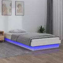 Lova Lovos rėmas su LED, baltas, 90x190cm, mediena, vienvietis