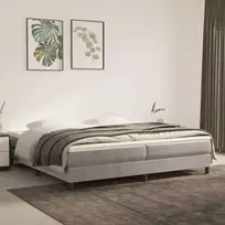 Lova Lovos rėmas be čiužinio, šviesiai pilkas, 200x200cm, aksomas