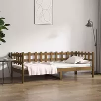 Lova, medaus rudos spalvos, 90x200cm, pušies medienos masyvas