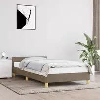 Lova Lovos rėmas su galvūgaliu be čiužinio, taupe, 90x200cm audinys