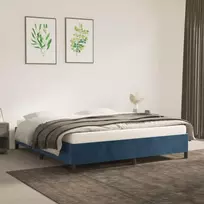 Lova Lovos rėmas be čiužinio tamsiai mėlynas 160x200 cm aksomas