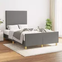 Lova Lovos rėmas be čiužinio, tamsiai pilkas, 120x200cm, audinys