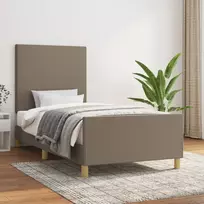 Lova Lovos rėmas su galvūgaliu, taupe spalvos, 90x190cm, audinys
