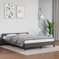 Lova Lovos rėmas su galvūgaliu be čiužinio, pilkas, 140x200cm