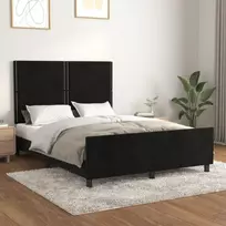 Lova Lovos rėmas be čiužinio, juodos spalvos, 140x200cm, aksomas