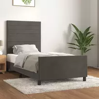 Lovos rėmas be čiužinio, tamsiai pilkas, 80x200cm, aksomas