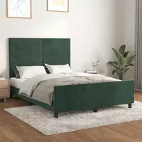 Lova Lovos rėmas be čiužinio tamsiai žalias 140x200 cm aksomas