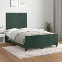 Lova Lovos rėmas be čiužinio tamsiai žalias 120x200 cm aksomas