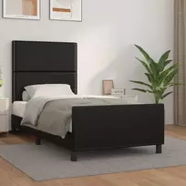 Lova Lovos rėmas su galvūgaliu, juodos, 100x200cm, dirbtinė oda