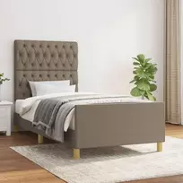 Lova Lovos rėmas su galvūgaliu, taupe spalvos, 90x190cm, audinys