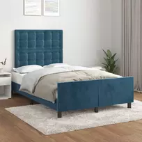 Lova Lovos rėmas be čiužinio tamsiai mėlynas 120x200 cm aksomas