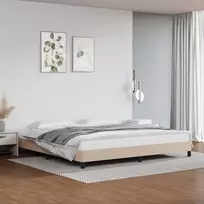 Lova Lovos rėmas, kapučino, 200x200 cm, dirbtinė oda
