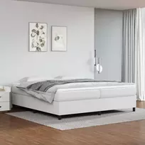 Lova Lovos rėmas, baltos, 200x200 cm, dirbtinė oda