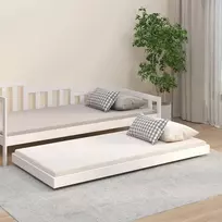 Lova Lovos rėmas su be čiužinio, baltas, 75x190cm, pušies masyvas