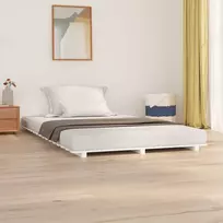 Lova Lovos rėmas, baltos spalvos, 140x190cm, pušies medienos masyvas