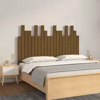 Lova Sieninis galvūgalis, medaus rudas, 127,5x3x80cm, pušies masyvas