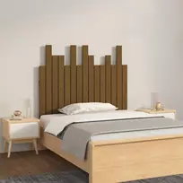 Lova Sieninis galvūgalis, medaus rudas, 95,5x3x80cm, pušies masyvas