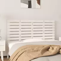 Lova Sieninis galvūgalis, baltas, 126x3x63cm, pušies masyvas