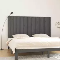 Lova Sieninis galvūgalis, pilkas, 204x3x110cm, pušies masyvas