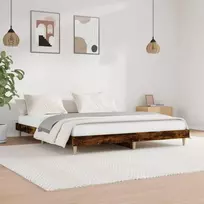 Lova Lovos rėmas be čiužinio, dūminio ąžuolo, 150x200cm, mediena