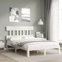 Lova Lovos rėmas be čiužinio, baltas, 140x200cm, pušies masyvas