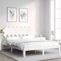 Lova Lovos rėmas be čiužinio, baltas, 140x200cm, pušies masyvas