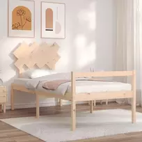 Lova senjorams su galvūgaliu, 90x200 cm, medienos masyvas