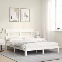 Lova Lovos rėmas be čiužinio, baltas, 160x200cm, pušies masyvas