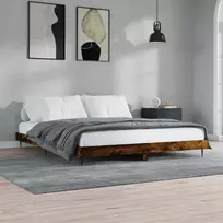 Lova Lovos rėmas be čiužinio, dūminio ąžuolo, 150x200cm, mediena