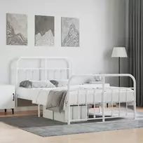Lova Lovos rėmas su galvūgaliu/kojūgaliu, baltas, 120x200cm, metalas