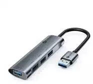 C-TECH UHB-U3-AL, USB Hub, 4x USB 3.2 Gen 1, hliníkové tělo