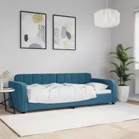 Lova Sofa, mėlynos spalvos, 80x200cm, aksomas