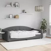 Lova Sofa, tamsiai pilkos spalvos, 100x200cm, audinys