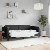 Lova Sofa, juodos spalvos, 90x190cm, audinys