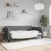 Lova Sofa, tamsiai pilkos spalvos, 100x200cm, audinys