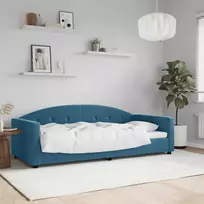 Lova Sofa, mėlynos spalvos, 90x200cm, aksomas