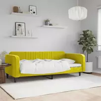 Lova Sofa, geltonos spalvos, 100x200cm, aksomas