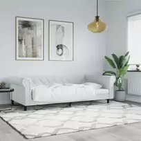 Lova Sofa, baltos spalvos, 100x200cm, dirbtinė oda