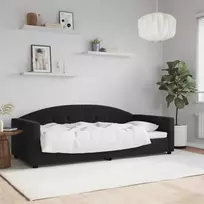 Lova Sofa, juodos spalvos, 90x190cm, aksomas