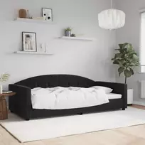 Lova Sofa, juodos spalvos, 100x200cm, aksomas