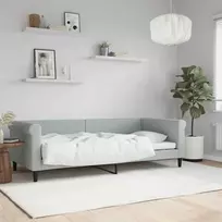 Lova Sofa, šviesiai pilkos spalvos, 90x200cm, aksomas