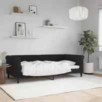 Lova Sofa, juodos spalvos, 90x190cm, aksomas