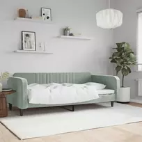 Lova Sofa, šviesiai pilkos spalvos, 100x200cm, aksomas