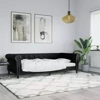 Lova Sofa, juodos spalvos, 80x200cm, dirbtinė oda