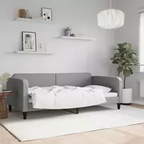 Lova Sofa, šviesiai pilkos spalvos, 100x200cm, audinys