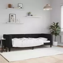 Lova Sofa, juodos spalvos, 80x200cm, aksomas