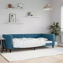 Lova Sofa, mėlynos spalvos, 100x200cm, aksomas