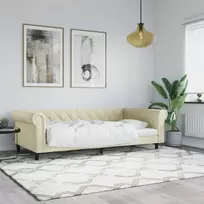 Lova Sofa, kreminės spalvos, 100x200cm, dirbtinė oda