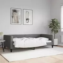 Lova Sofa, tamsiai pilkos spalvos, 100x200cm, audinys