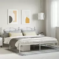 Lova Metalinis lovos rėmas su galvūgaliu, baltos spalvos, 200x200cm